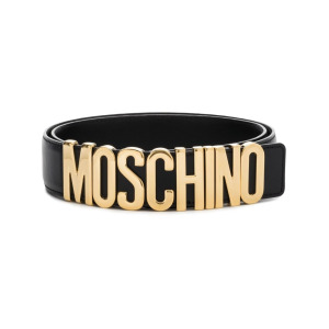 Moschino ремень с логотипом, черный