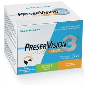 PreserVision 3 Vision Supplement, 30 растворимых в ротовых палочках Vision Wellbeing Sticks