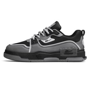 Кроссовки WARRIOR Skateboarding Shoes Men Low-top Black/Dark Gray, черный/темно-серый