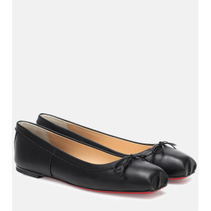 Кожаные балетки mamadrague Christian Louboutin, черный