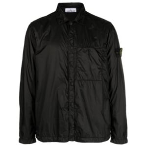 Stone Island Compass-motif shirt jacket, черный