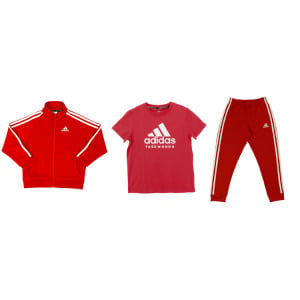 Детская повседневная спортивная одежда Adidas, цвет Set (Red Gold)