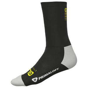 Велосипедные носки Alé Thermo Primaloft Socks, цвет Black/Fluo Yellow