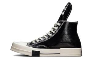 Rick Owens DRKSHDW x Converse TURBODRK Chuck Taylor All Star 70 Hi Black Lacquered Denim CDEK.Shopping