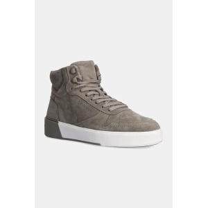 Замшевые кроссовки Calvin Klein HIGH TOP LACE UP BSKT SUE, серый