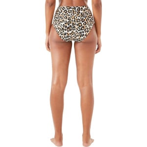 Низ бикини Kate Spade New York Leopard Heart Buckle Belted High-Waist Bikini Bottoms, черный