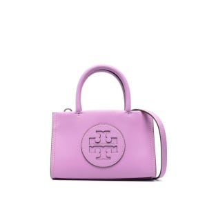 Tory Burch мини-сумка с нашивкой-логотипом, фиолетовый