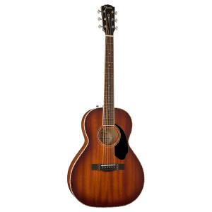 Акустическая гитара Fender Paramount PS-220E Parlor Sized Acoustic/Electric Guitar w/ Case - Aged Cognac Burst