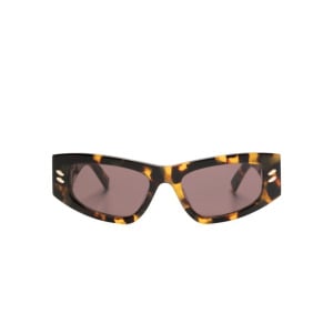 Stella McCartney Eyewear солнцезащитные очки в прямоугольной оправе, коричневый