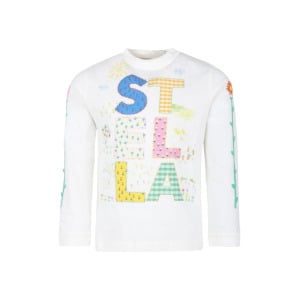 Stella McCartney Kids толстовка с логотипом, белый