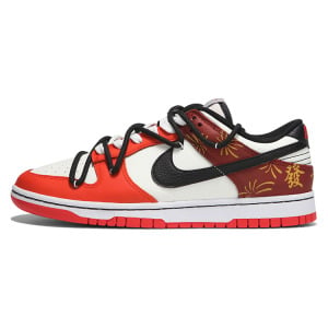 Кроссовки Nike Dunk Skateboarding Shoes Men Low-top Orange/Red, оранжевый/красный