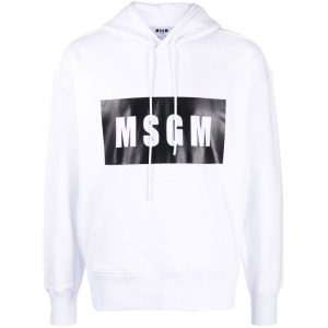 MSGM худи с логотипом, белый