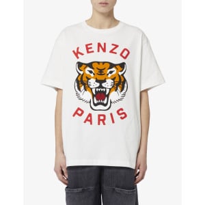 Футболка оверсайз Lucky Tiger Kenzo, белый