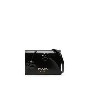 Prada кошелек с тиснением, черный