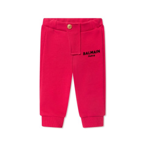 Balmain Kids спортивные брюки с логотипом, красный