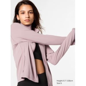 Куртка с полной застежкой-молнией ultra stretch airism Uniqlo, розовый