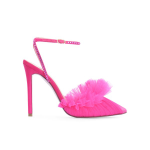 Туфли-лодочки Franca из тюля с кристаллами Andrea Wazen, розовый