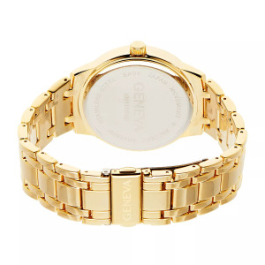 Мужские золотистые часы-браслет с бриллиантами - KH8196GD Geneva