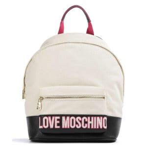 Рюкзак Free Time из хлопка Love Moschino, бежевый