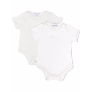 Emporio Armani Kids боди с логотипом, серый