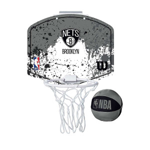 Мини обруч команды NBA Brooklyn Nets Wilson, цвет Black White