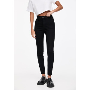 Джинсы скинни HIGH-WAIST PULL&BEAR, черный