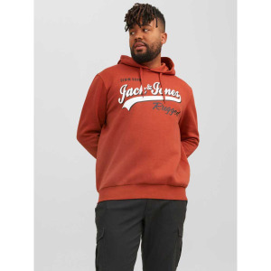 Худи Jack & Jones Logo 2 Col Plus, оранжевый