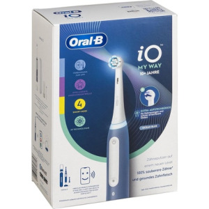 Электрическая зубная щетка Oral-B iO My Way 4 режима чистки Уход за зубами Дополнительная сменная насадка для щетки 1 дорожный футляр Разработано Braun Ocean Blue