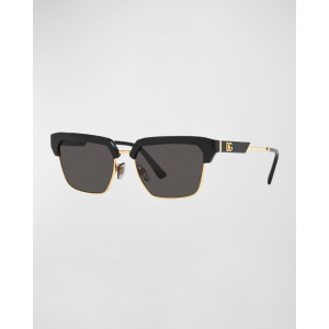 Мужские прямоугольные солнцезащитные очки в полуоправе Dolce&Gabbana