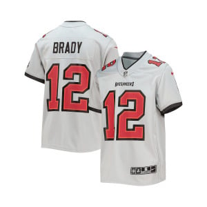 Джерси Big Boys Tom Brady Grey Tampa Bay Buccaneers Inverted Team Game Nike