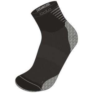 Носки Odlo Ceramicool Graphic Quarter short, черный