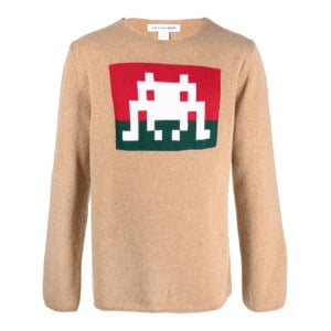 Comme Des Garçons Shirt джемпер Space Invaders с графичным принтом, нейтральный цвет