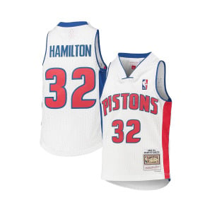 Джерси Big Boys Richard Hamilton White Detroit Pistons 2003-04 Hardwood Classics Swingman Mitchell & Ness