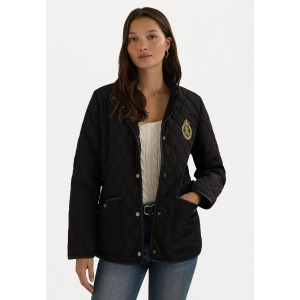 Межсезонная куртка BUCKLE-TRIM CREST-PATCH QUILTED JACKET Ralph Lauren, черный