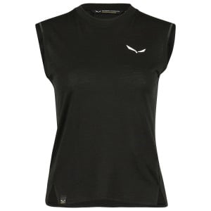 Рубашка из мериноса Salewa Pedroc Alpine Merino Tanktop, цвет Black Out II