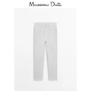 Джинсы прямые Massimo Dutti, кремовый