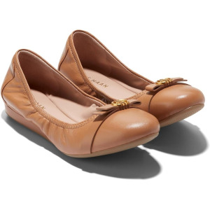 Туфли на плоской подошве Cole Haan Tova Bow Ballet, цвет Pecan Leather