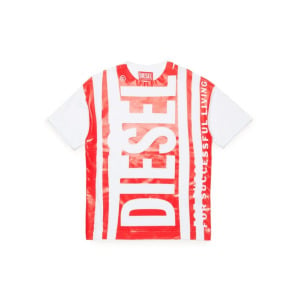 Diesel Kids футболка с логотипом, белый