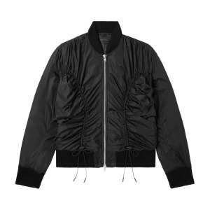 Куртка Simone Rocha Ruched Bomber Jacket, черный