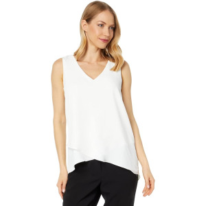 Блуза Vince Camuto Sleeveless V-Neck Overlap, цвет New Ivory