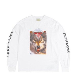 Футболка wolf longsleeve tee Aries, белый