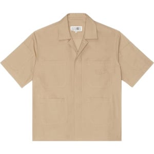 Рубашка MM6 Maison Margiela Gabardine Short-Sleeve 'Sand Beige', загар