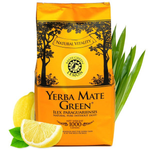 Чай Yerba Mate Зеленый Мате ЛИМОН Бразильский лимон 1000г Oranżada