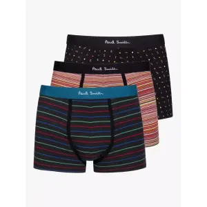 Трусы Paul Smith Stripe & Letters 3 шт, цвет black/multi