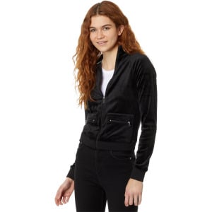 Толстовка Juicy Couture Heritage Mock Neck Track Jacket with Back Graphic, цвет Liquorice