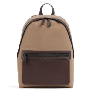 Рюкзак TH Classic 13″ полиэстер, кожа наппа Tommy Hilfiger, коричневый