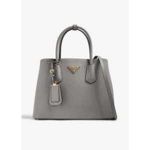 Сумка Prada Double Saffiano Leather Small, серый