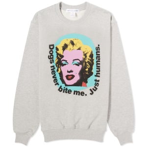 Свитер Comme Des Garçons Shirt X Andy Warhol Marilyn Monroe Sweatsh, цвет Top Grey