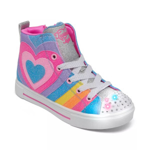 Little Girl's Twinkle Toes: Twinkle Hearts — повседневные кроссовки Heart Pop Light Up от Finish Line Skechers, мультиколор