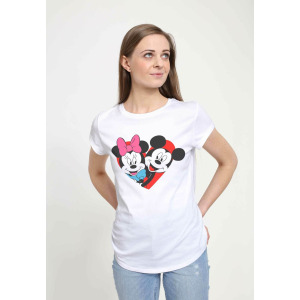 Футболка с принтом MICKEY MOUSE MICKEY MINNIE HEART Disney, белый